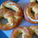 the finished soft pretzels