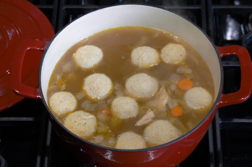 the matzo balls are ready