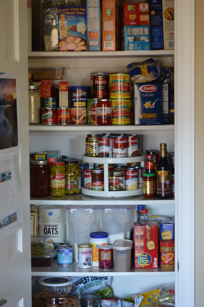 a pantry stocked up