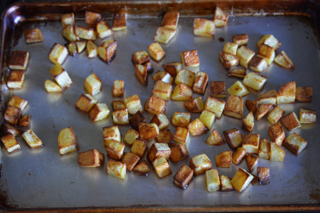 the roasted potates