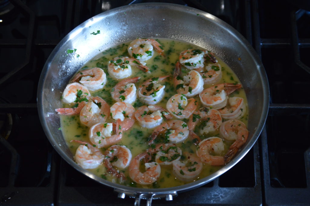 the lemon, parsley, salt, and pepper is added