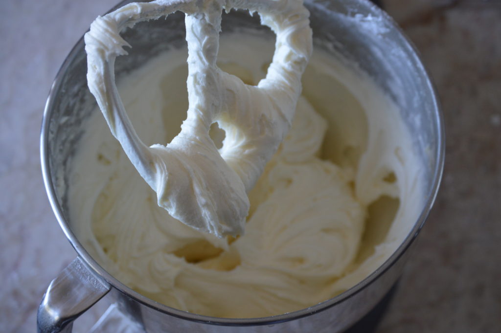 the cream cheese frosting is made