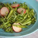 the finished snap pea salad