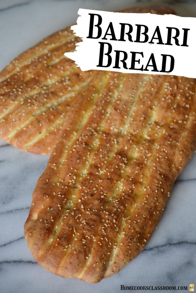 the pintrest image of the barbari bread