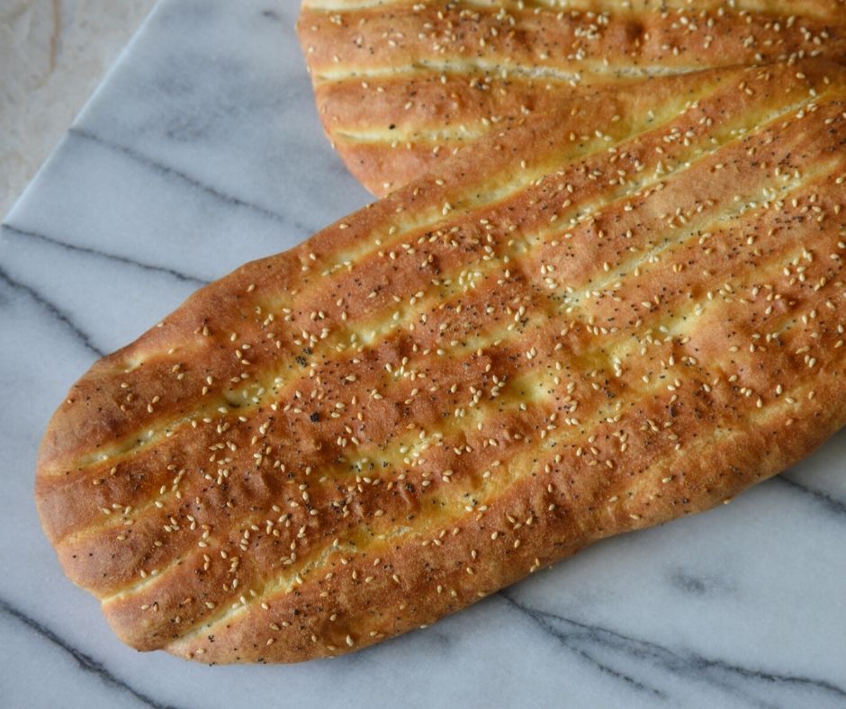 the finished barbari bread