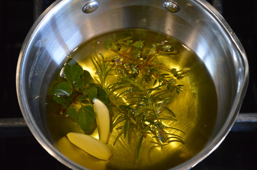 infusing oil the hot method