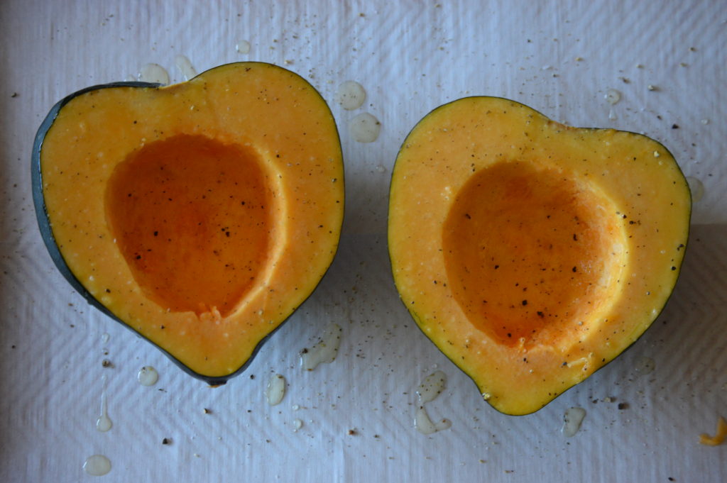 the acorn squash read to be roasted