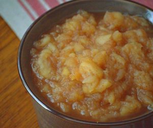 the finished apple sauce