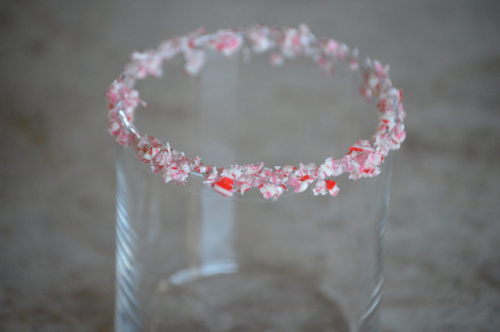 the candy cane rim for our peppermint white russian