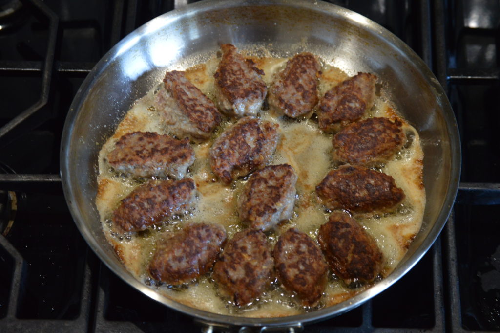 the frikadeller are finished cooking