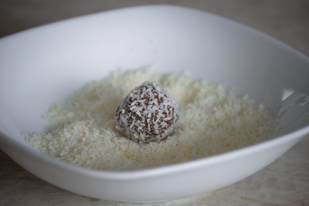 coating one of the truffles