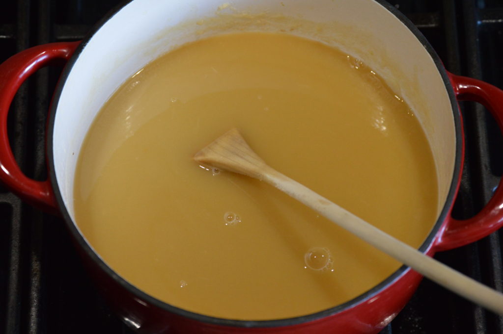 the stock is incorporated with the roux