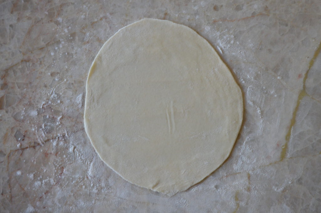 the tortilla shape is formed