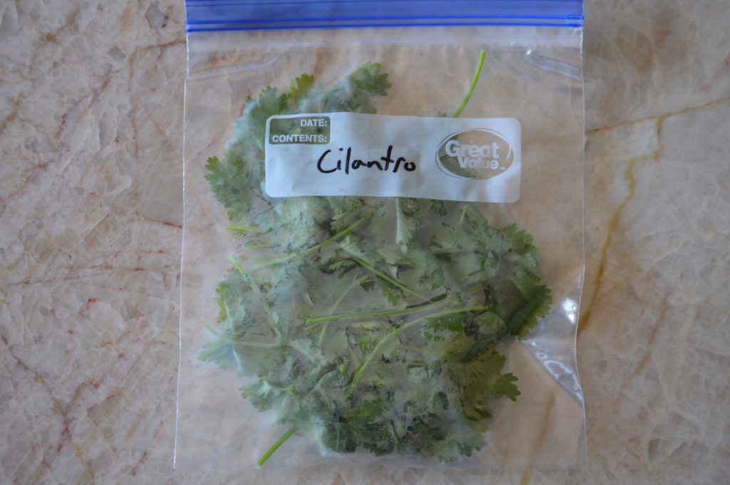 the ingredient is packaged and ready for storage