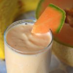 the finished banana cantaloupe smoothie