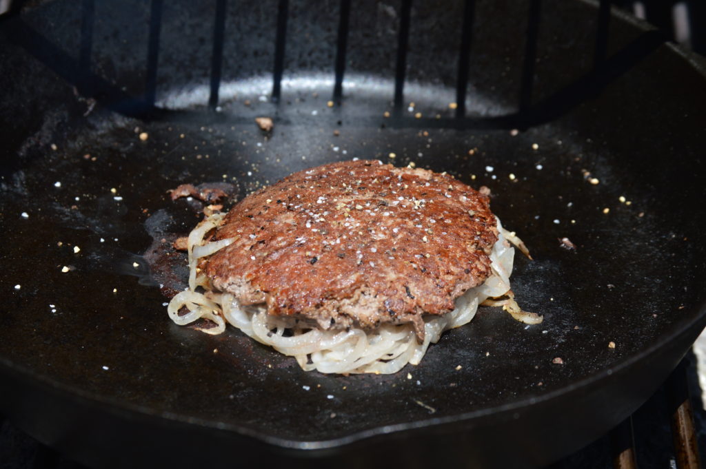 Oklahoma Onion Smashed Burgers In Cast Iron Pan - Sip Bite Go