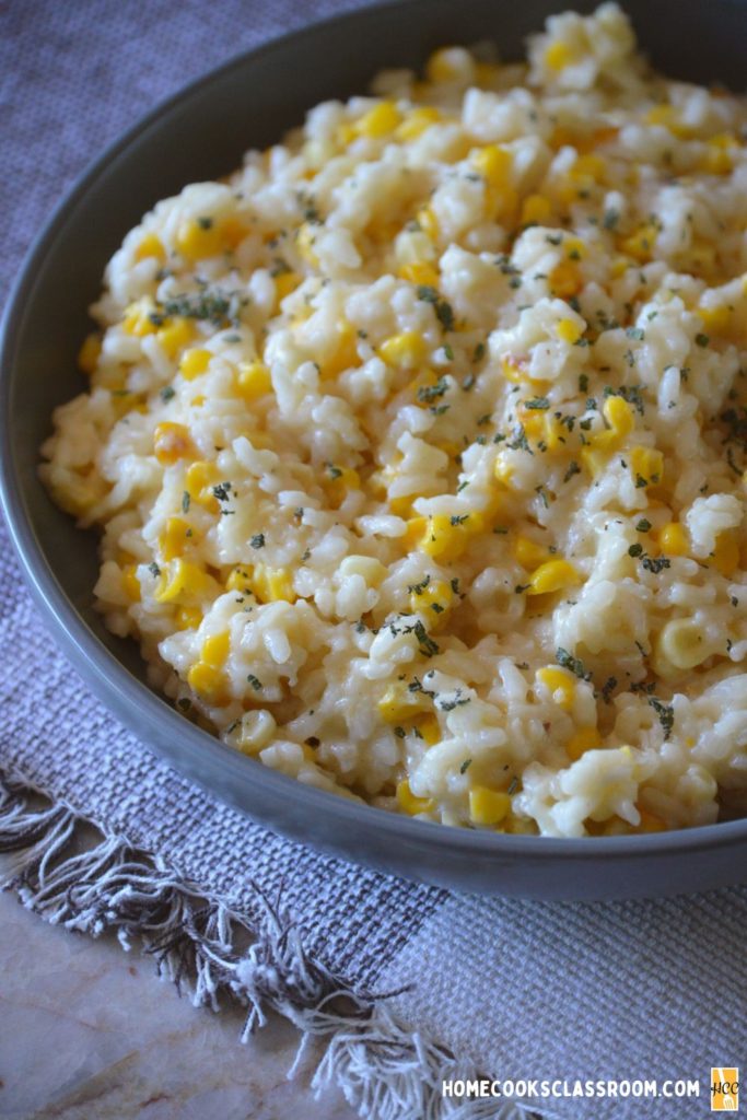 another shot of the roasted corn risotto