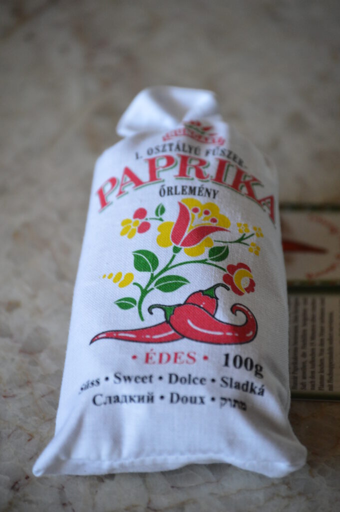 a bag of Hungarian paprika