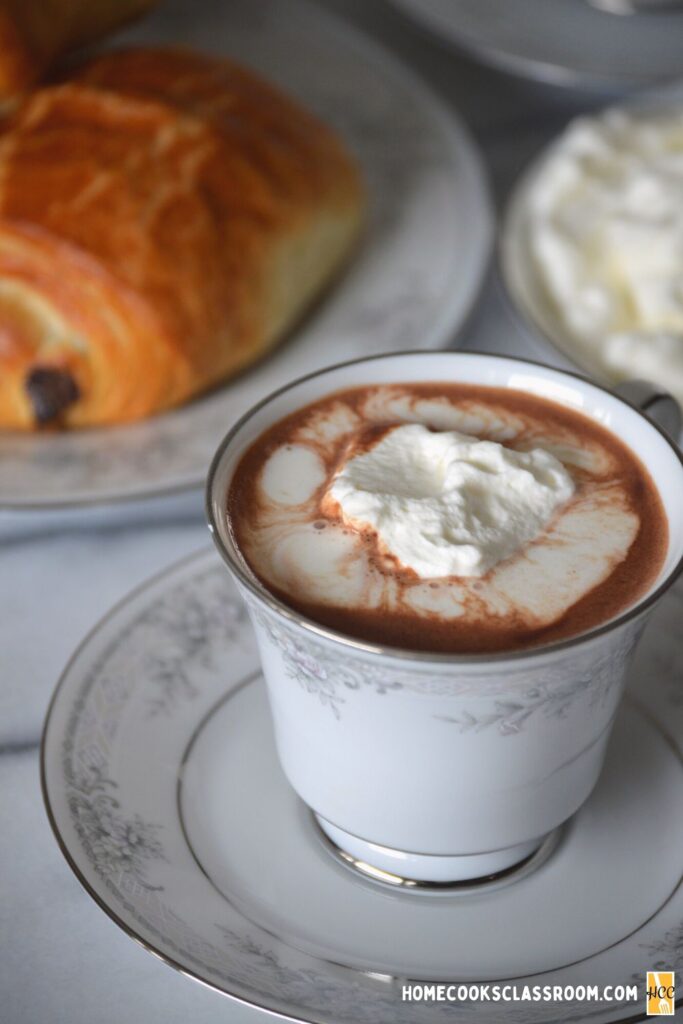 another image of the French hot chocolate