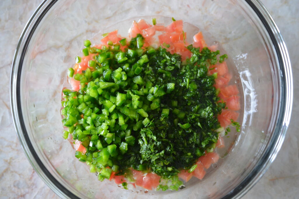 all of the ingredients in a bowl