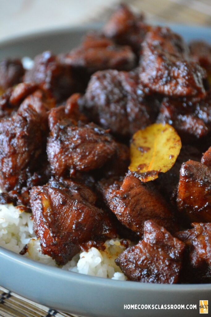 another shot of the pork adobo