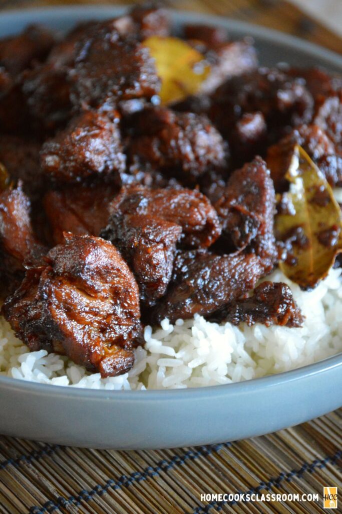another shot of the pork adobo