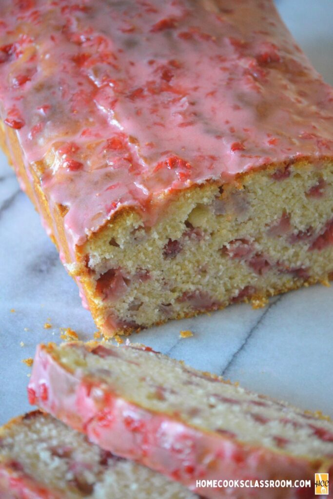 some of the strawberry bread sliced up