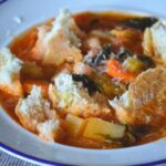 a bowl of the finished ribollita soup