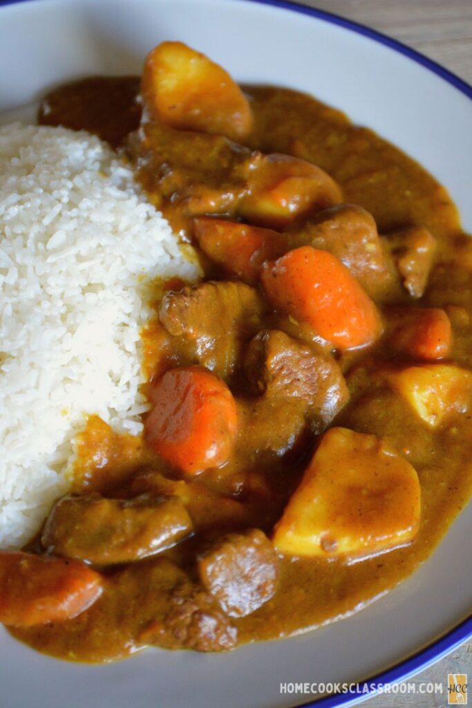 a shot of the Japanese curry