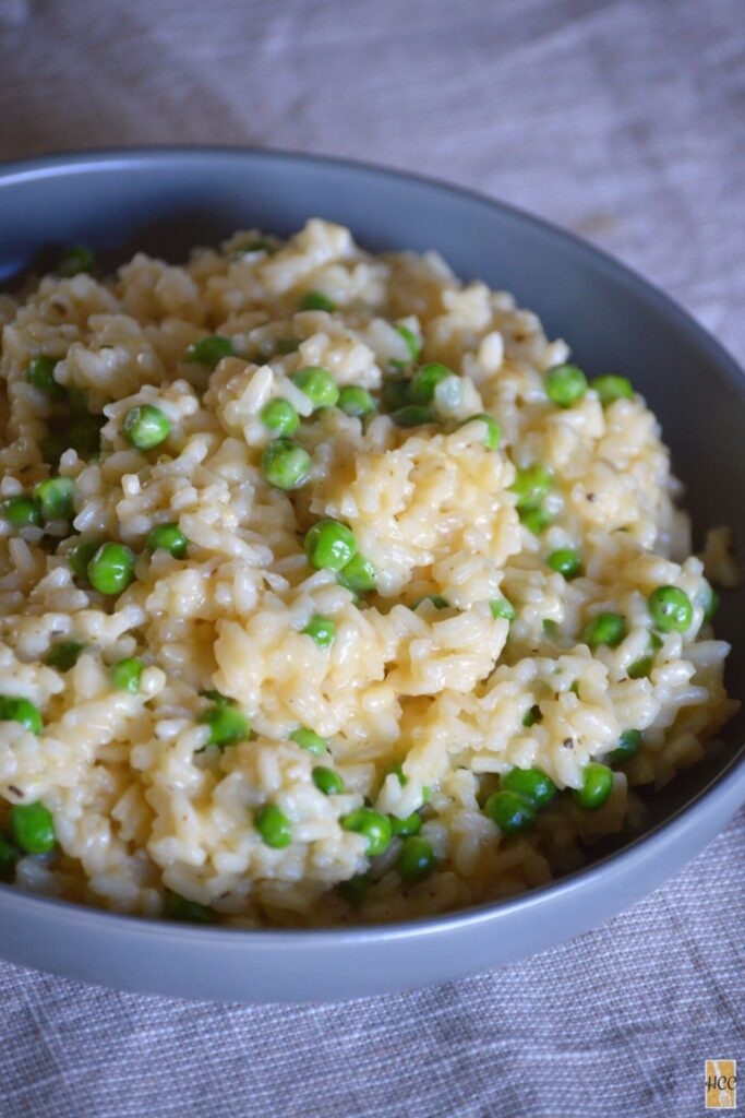 a shot of the pea risotto